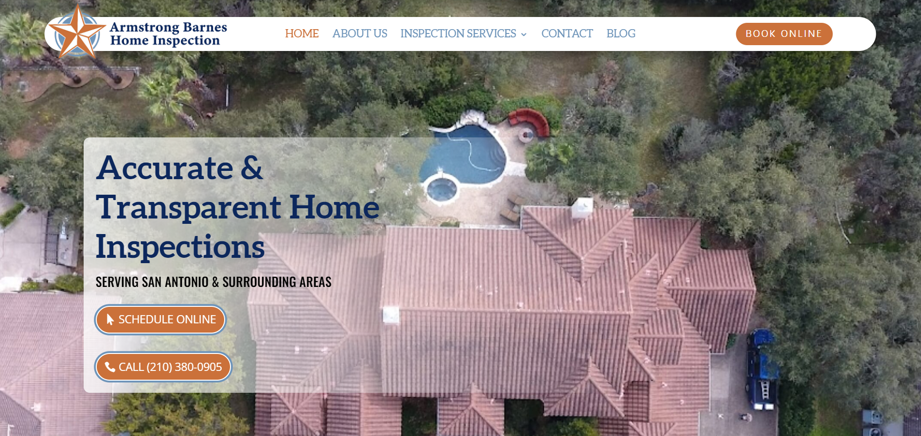 Website Design Service for Home Inspector in San Antonio Texas