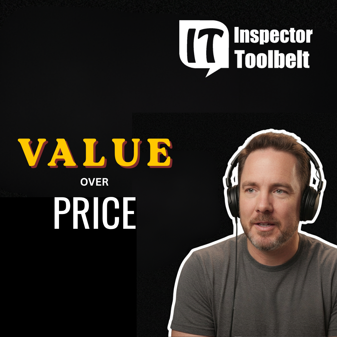 YouTube podcast thumbnail featuring Ian Robertson and Jay Wynn discussing whether people are becoming harder to deal with. Black background with bold white and red text reading “ARE PEOPLE GETTING HARDER TO DEAL WITH?” and Inspector Toolbelt logo at the top.