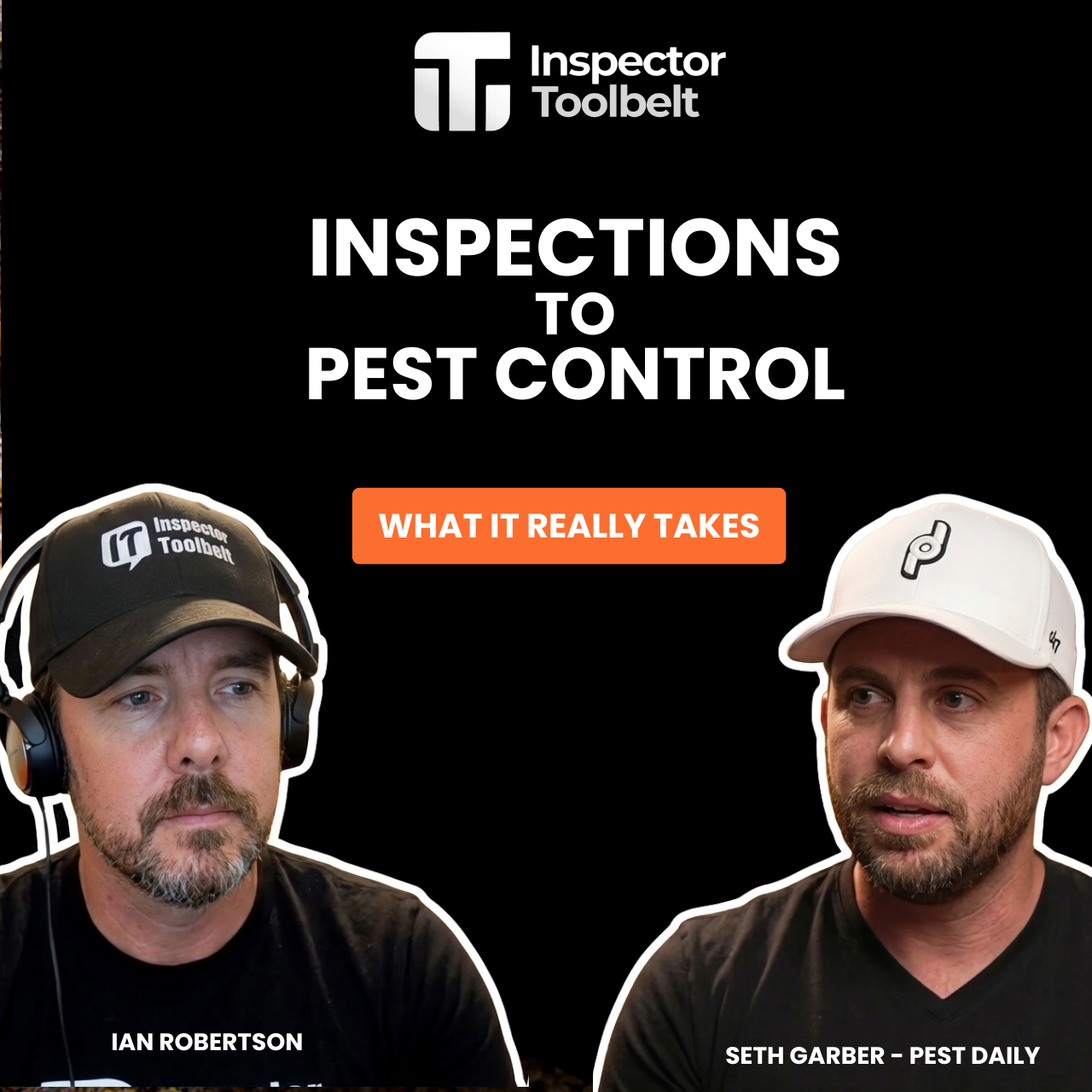 Ian Mayer of IM Home Inspections, left, and Inspector Toolbelt Talk host Ian Robertson, right, with the text “Million Dollar Success with Ian Mayer.”