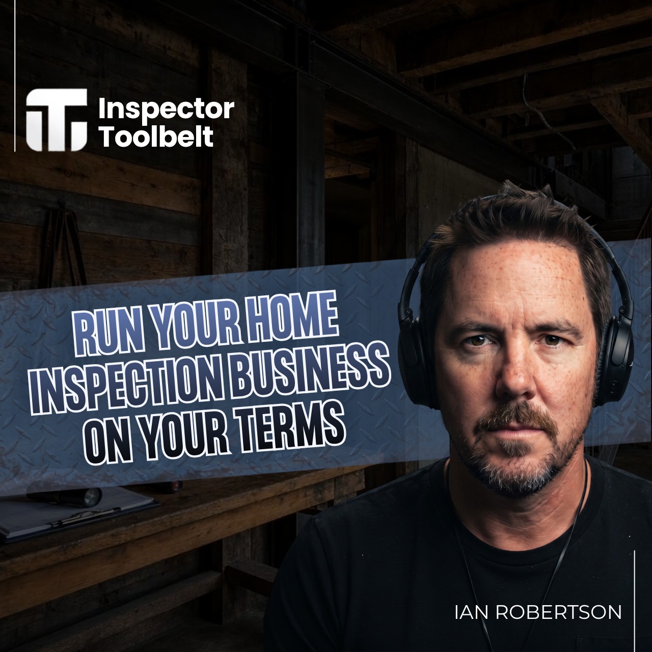 Ian Mayer of IM Home Inspections, left, and Inspector Toolbelt Talk host Ian Robertson, right, with the text “Million Dollar Success with Ian Mayer.”